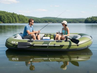 Kit bateau gonflable 3 places Seahawk 3 avec rames et gonfleur - Intex