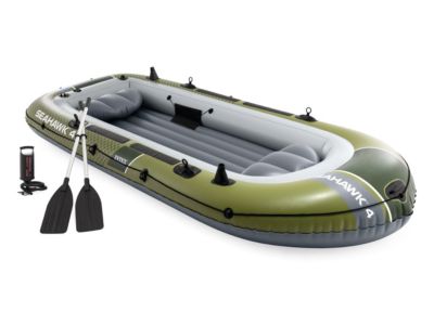 Kit bateau gonflable 4 places Seahawk 4 avec rames et gonfleur - Intex