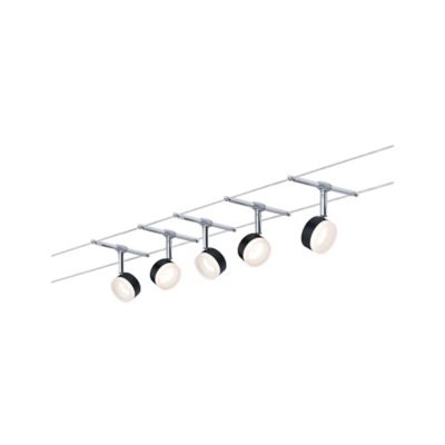 Kit cable ClearLED 5 spots 4W 56W 25VA 10m Paulmann noir chrome