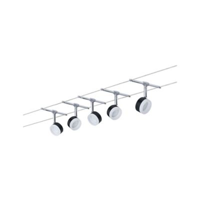 Kit cable ClearLED 5 spots 4W 56W 25VA 10m Paulmann noir chrome