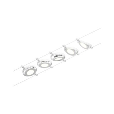 Kit cable Set Round Mac 5 spots 450lm 4,5W 60VA 5m lumière blanche Paulmann blanc