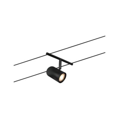 Kit cable wire LED système cup IP20 5x10W GU5,3 L.100 x l.10 x H.12,4 cm Paulmann noir dépoli