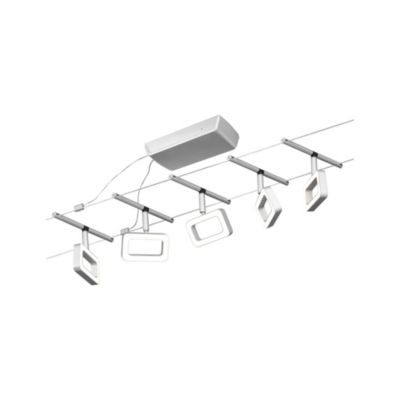 Kit cable wire LED système frame IP20 5x4,8W GU5,3 L.100 x l.10,4 x H.13 cm Paulmann blanc dépoli