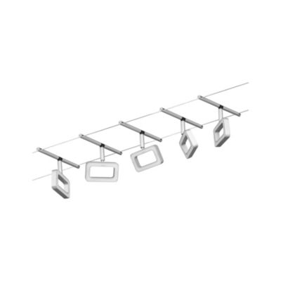 Kit cable wire LED système frame IP20 5x4,8W GU5,3 L.100 x l.10,4 x H.13 cm Paulmann blanc dépoli
