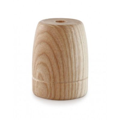 Kit Cache Douille Vintage en Bois Brut à Peindre  Élégance Retro pour Vos Luminaires