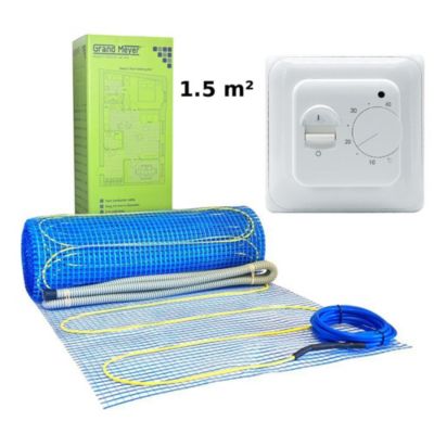 Kit chauffage au sol 1,5 m², 170 W/m² + MST-1 thermostat