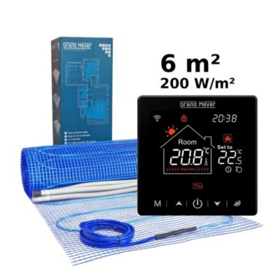 Kit chauffage au sol 6 m², 200 W/m² + SN-20 thermostat Wi-Fi programmable