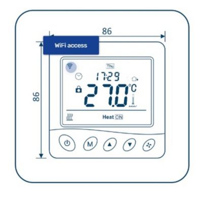 Kit chauffage au sol 8 m², 170 W/m² + W350 thermostat Wi-Fi programmable