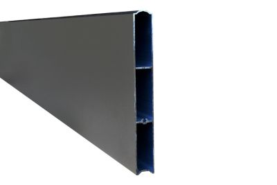 Kit clôture aluminium Gris anthracite - Hauteur 140 cm - Long 8 m - lames pleines - poteaux à sceller
