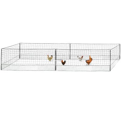 Kit clôture filet à poules 12 M avec porte 6 piquets double pointe