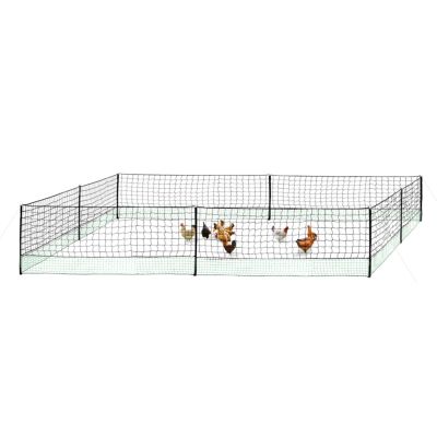 Kit clôture filet à poules 24 M avec porte 9 piquets double pointe