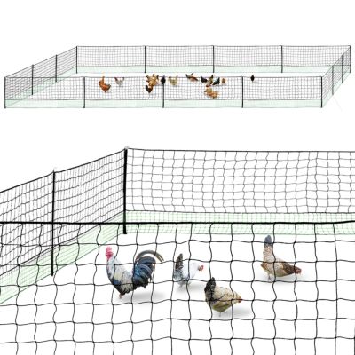 Kit clôture filet à poules 50 M avec porte 15 piquets double pointe