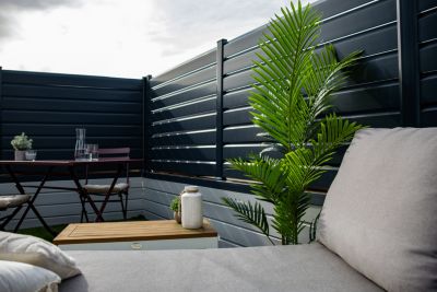 Kit clôture pvc gris anthracite ral 7016 LG: 16M x HT: 0M82
