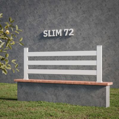 Kit Clôture SLIM PVC Blanc H. 72 cm - 3 Lisses - 5,60 m