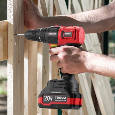 Kit combiné sans fil 20 V, ensemble d'outils 3 en 1, comprenant une boîte à outils, une perceuse, une clé à chocs, un outil