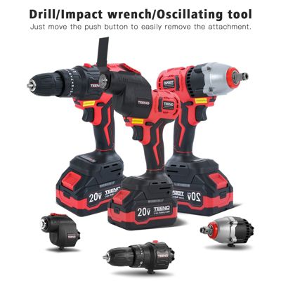 Kit combiné sans fil 20 V, ensemble d'outils 3 en 1, comprenant une boîte à outils, une perceuse, une clé à chocs, un outil