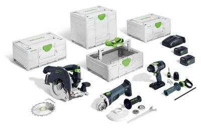 Kit Combo sans fil FESTOOL Menuiserie HKC 55 + TPC 18 + AGC 18 + TB M 137 - 578025