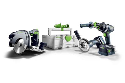 Kit Combo sans fil FESTOOL Menuiserie HKC 55 + TPC 18 + AGC 18 + TB M 137 - 578025