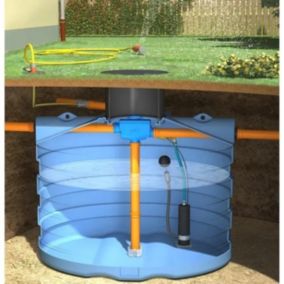 Kit Complet Cuve 6000L à enterrer pour récupération d'eau de pluie pour le jardin