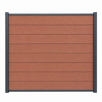 Kit complet de départ/fin clôture 1,50 L x 1,80 H Brun rouge, H.180 cm, L.150 cm