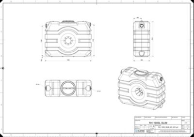 KIT complet Fosse Septique Rectangulaire À Enterrer 1000 Litres DS Eau Pour 3 personnes avec produits activateurs et d'entretien