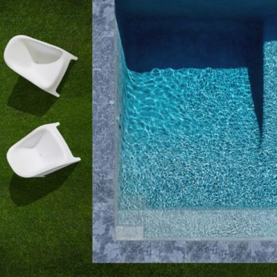KIT COMPLET - Margelles pour piscine 10x5m en Pierre Adana Gris Bleu (avec colle, joint, hydrofuge ...)  - RO'MA NATURE