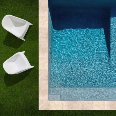 KIT COMPLET - Margelles pour piscine 10x5m en Travertin Beige Mix (avec colle, joint, hydrofuge ...)  - RO'MA NATURE