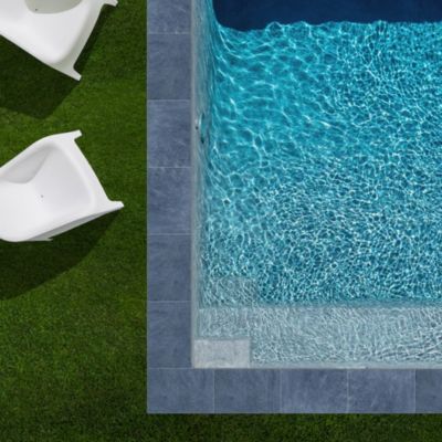 KIT COMPLET - Margelles pour piscine 4x4m en Pierre Bleue Vietnam (avec colle, joint, hydrofuge ...)  - RO'MA NATURE
