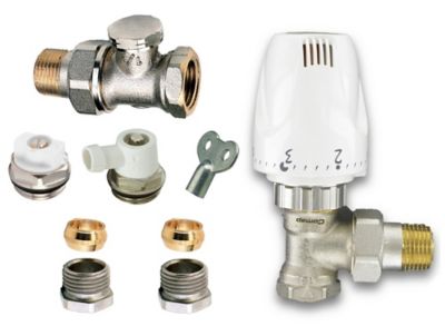 Kit complet robinet thermostatique équerre 15 x 21