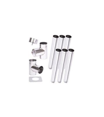 Kit conduit cheminée simple paroi de 6 m  100/120/130/150/160/180/200 mm - 120 mm
