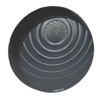 Kit Confort carillon et sonnette sans fil Legrand avec 15 mélodies alimentation par piles - anthracite