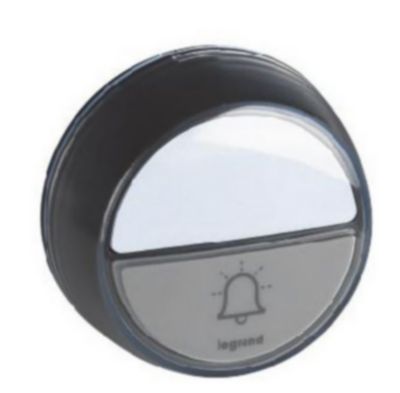 Kit Confort carillon et sonnette sans fil Legrand avec 15 mélodies alimentation par piles - anthracite