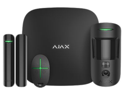 Kit d'alarme AJAX HUB2+ (GSM + Ethernet + Wi-Fi) noire, avec fonction levée de doute