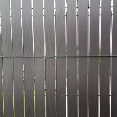 Kit d'occultation PVC mousse expansée lames pleines EVORA Concept Long 15 m Haut 193x250 Gris Foncé
