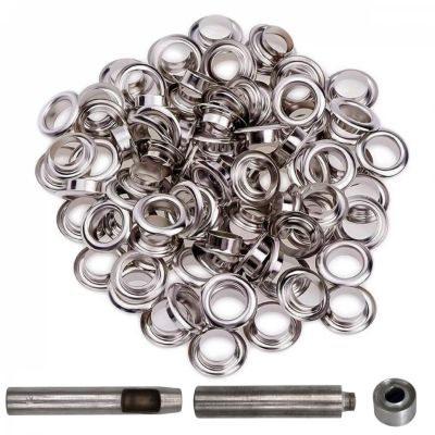 Kit de 100 oeillets en métal avec set d'outils - Diam 12mm - Linxor