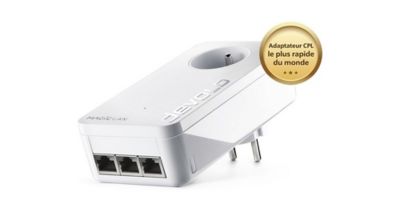 Kit de 2 adaptateurs CPL 2400 Mbits, Magic 2 LAN triple, avec 3 ports Ethernet