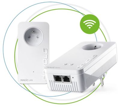 Pack de 2 CPL WiFi Devolo Magic 1 WiFi mini Starter Kit / 8568 - 1200