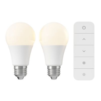 2 ampoules led connectées E27, 806Lm = 60W, variation de blancs, PHILIPS HUE