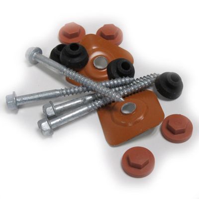 Kit de 50 fixations et étanchéité tuile PVC Antique
