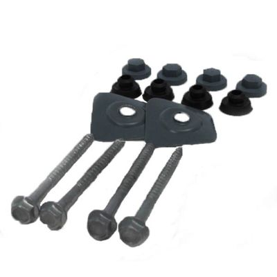 Kit de 50 fixations et étanchéité tuile PVC Gris