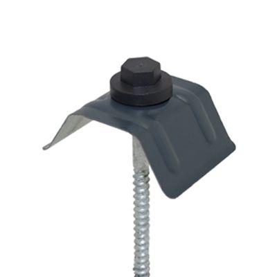 Kit de 50 fixations pour bac acier 1045 (vis L 100 x diam 6 mm) Gris anthracite RAL 7016
