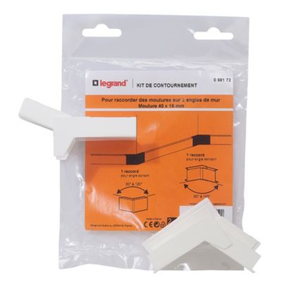 Kit de contournement pour moulure 40 x 16 mm Legrand