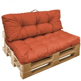 Kit de coussins pour palette capitonnés - Terracotta - Linxor