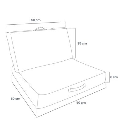 Kit de coussins pour salon de jardin déhoussables - 50 x 50 cm - Rayé gris - Linxor