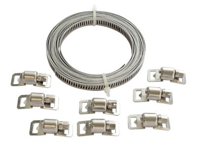 Kit de de serrage inox Somatherm for you, bande de 3 m + 8 têtes
