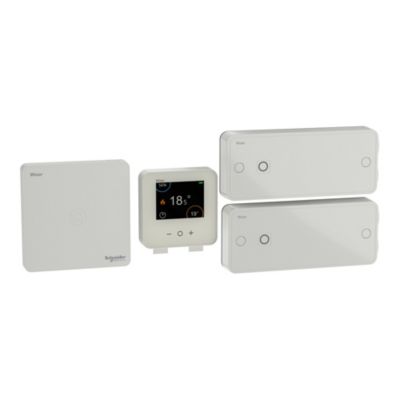 Kit de démarrage thermostat connecté pour radiateur électrique Schneider Electric Wiser blanc