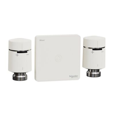 Kit de démarrage vanne thermostatique connectée Schneider Electric Wiser blanc