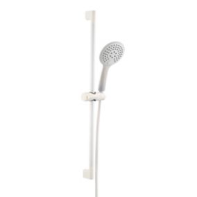 Kit de douche avec barre + douchette 3 jets, blanc, Essebagno Luisa