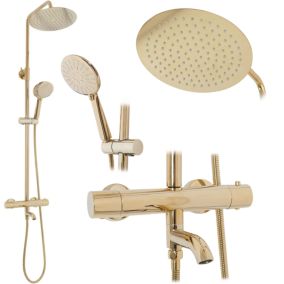 Kit de douche avec thermostat Lungo Gold