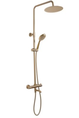 Kit de douche avec thermostat REA Lungo Gold Brush